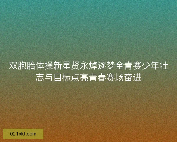 双胞胎体操新星贤永焯逐梦全青赛少年壮志与目标点亮青春赛场奋进